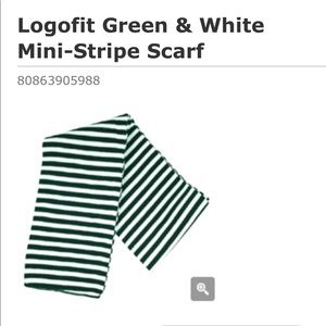 Logofit Green & White Mini-Strip Scarf